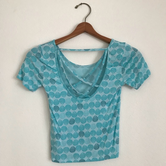AEROPOSTALE blue shell short top - Picture 2 of 5